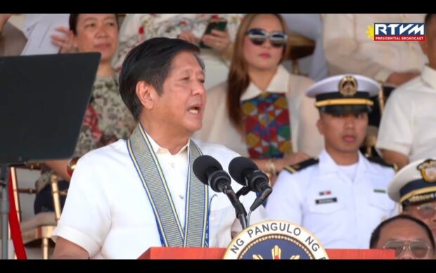 Boost the Philippines’ maritime dominance, PH President Marcos told graduates of the Philippine Merchant Marine Academy. (Photo from INQUIRER.NET) 