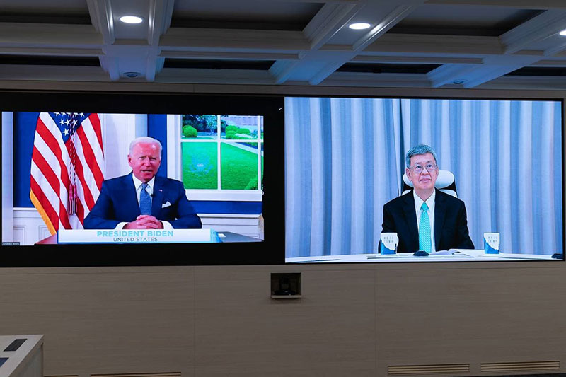 “Hội nghị thượng đỉnh Covid-19 toàn cầu” do Tổng thống Mỹ Joe Biden chủ trì lễ khai mạc. (Nguồn ảnh: Vụ Bắc Mỹ - Bộ Ngoại giao Đài Loan) 