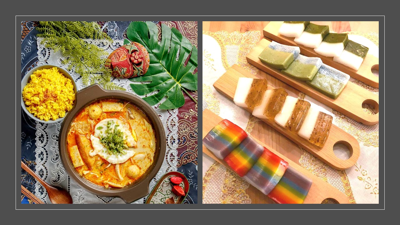 Món lẩu Laksa Đông Nam Á, bánh Nyonya Kuih rất được thực khách yêu thích. (Nguồn ảnh: Nhân vật cung cấp)