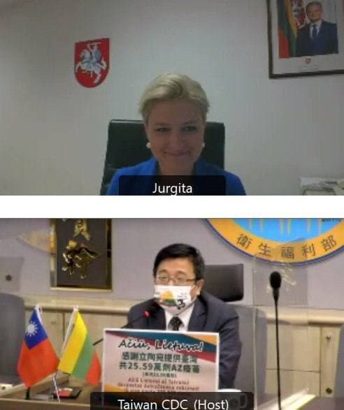 外交部誠摯感謝立陶宛政府捐贈疫苗。 圖／桃園勞動局提供