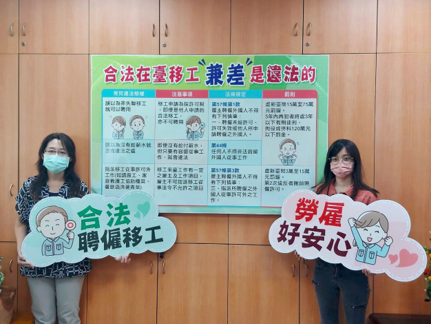 Dinas Ketenagakerjaan Kota Tainan mempromosikan pekerjaan legal bagi pekerja migran (Foto/ Diambil dari Disnaker Kota Tainan)