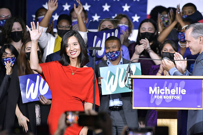 吳弭當選波士頓首位「女市長」。 圖／Michelle Wu twitter