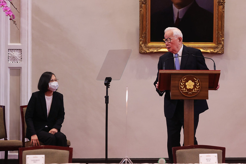 張忠謀第五度代表台灣參加APEC。 圖／總統府提供