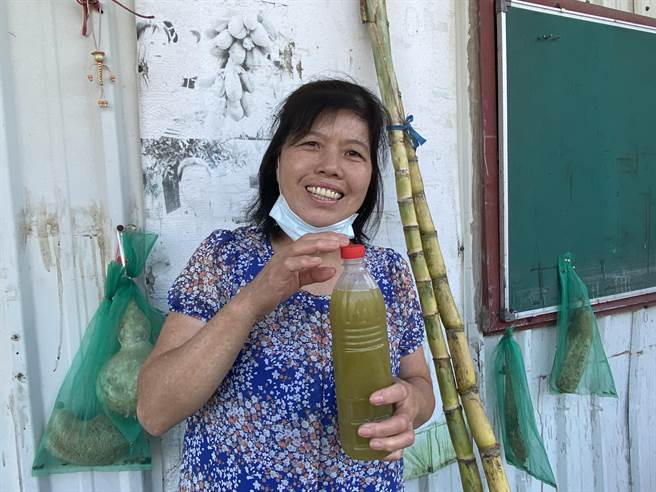 Chen Yong Ling, the only pillar of the family, delves into sugarcane planting techniques. (Photo / Provided by the CHIA-YI Community University)