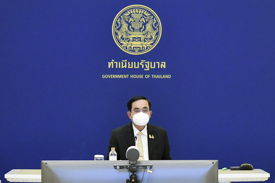 พล.อ.ประยุทธ์ จันทร์โอชา นายกรัฐมนตรี เป็นตัวแทนประเทศไทยรับไม้ต่อจาก นายกรัฐมนตรีจาซินดา อาร์เดิร์น ของนิวซีแลนด์ ภาพจาก／THE NATION THAILAND
