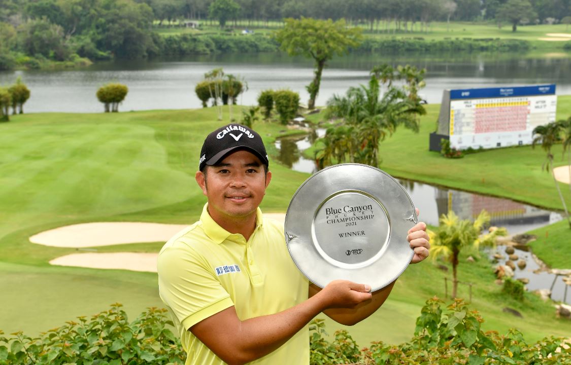 Taiwan's golf player, Chan Shih-chang, seals a gripping last-hole victory in the Blue Canyon Phuket Championship in Thailand. (Photo / Retrieved from the Twitter: Asian Tour)