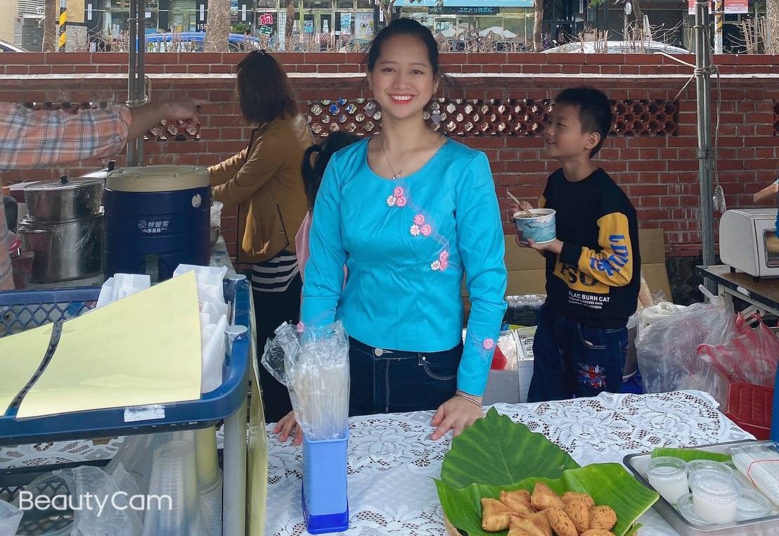 張益惠推廣緬甸家鄉特色美食。 圖／張益惠提供