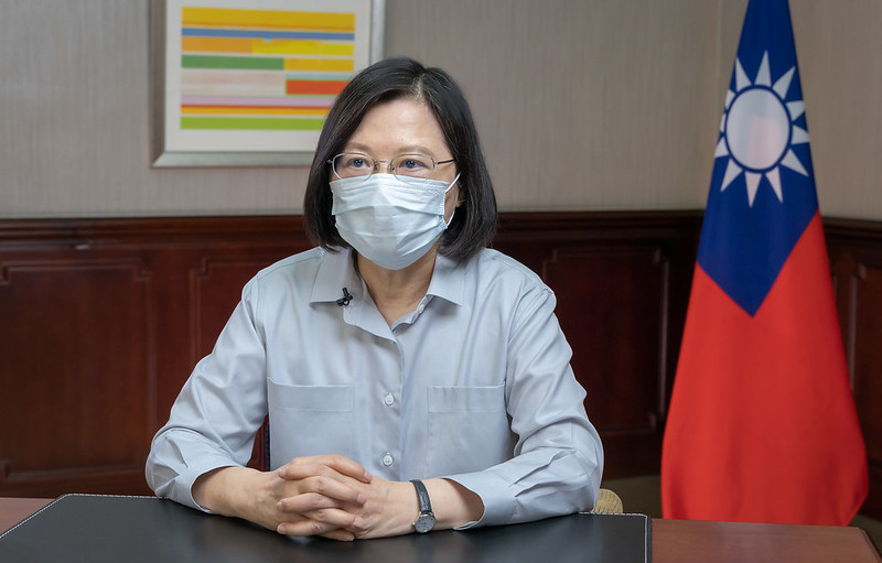  President Tsai Ing-wen urged elderly residents to get vaccinated. (Source from Office of the President)