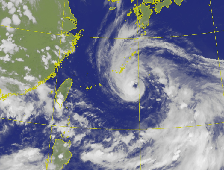 Taifun Infa perlahan-lahan mendekati Taiwan. Sumber: Biro Meteorologi Pusat