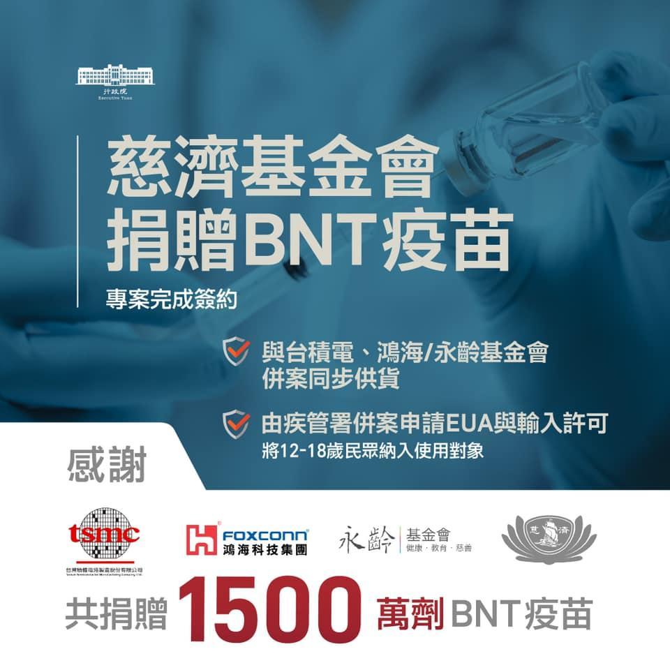 Đối tượng thanh thiếu niên từ 12 đến 18 tuổi sẽ được đưa vào danh sách tiêm vaccine BNT. (Nguồn ảnh: Viện Hành chính Đài Loan) 