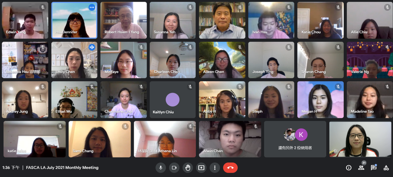 The FASCA-LA had a monthly virtual meeting on July 10. (Source from FASCA-LA)