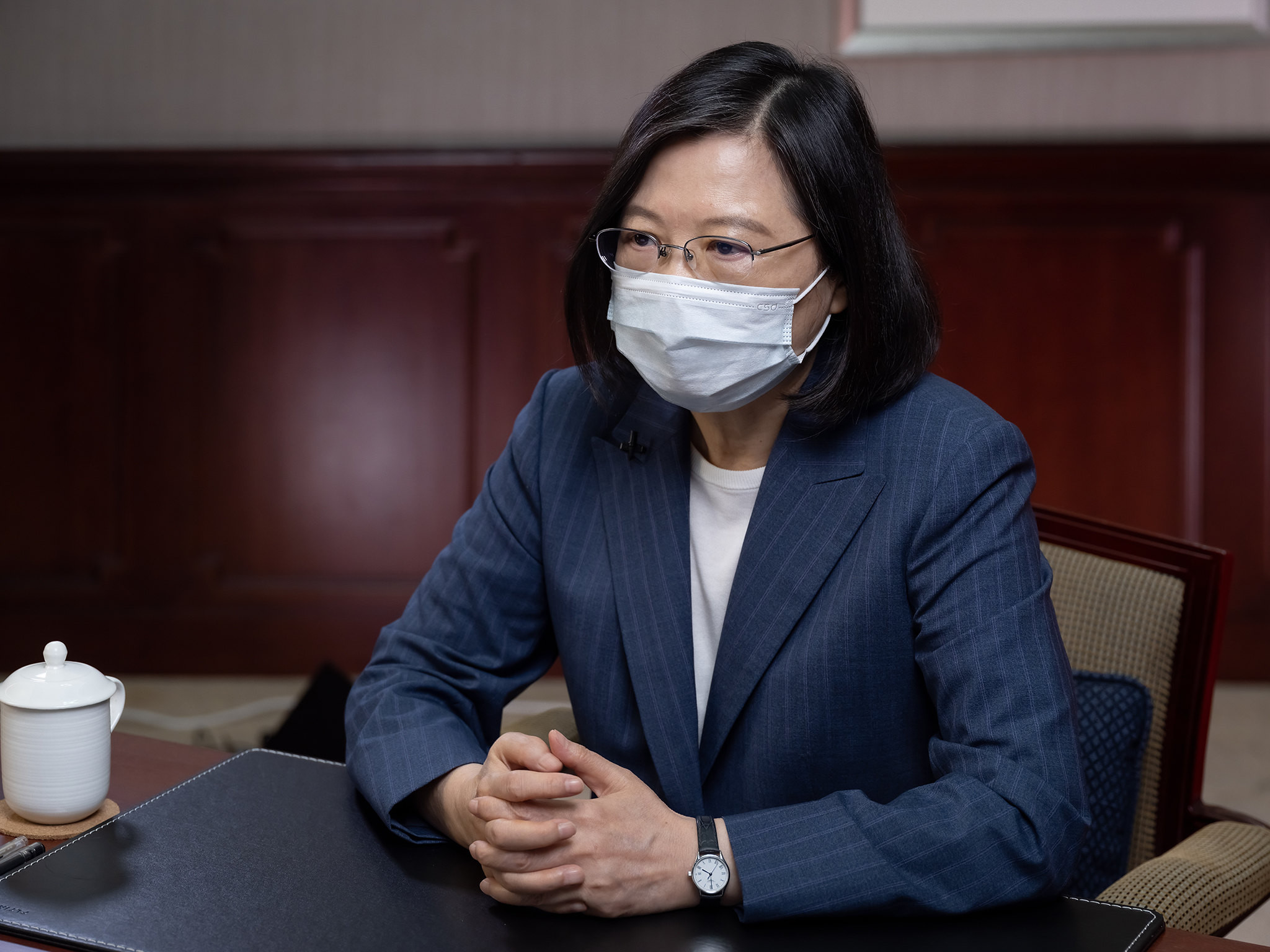 President Tsai Ing-wen called for the vaccine to become a "national movement." Photo/Provided by the Presidential Palace