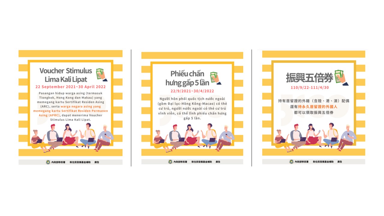 Quintuple stimulus vouchers will be digitally bound starting on September 22. Photo/Provided by the Second Service Station in Taichung City