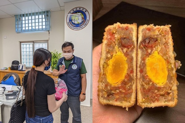 越南新住民感恩協助贈「中秋月餅」。 圖／宜蘭專勤隊提供