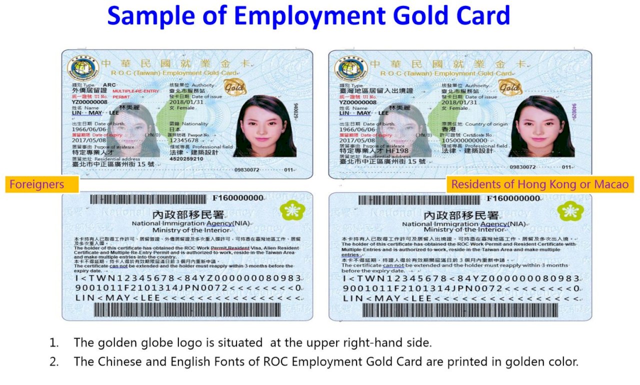 The employment gold card application method is revealed. Photo/provided by the National Immigration Agency