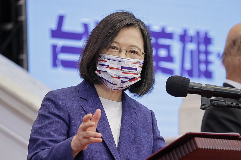 Tsai said the government will continue providing funds to support local athletes. (Photo / Provided by the Office of the President)