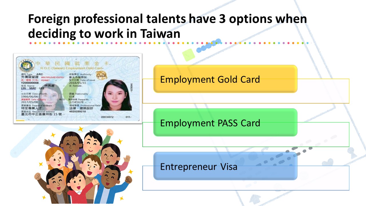 Taiwan Employment Gold Card (foreign professional talents) to apply for work in Taiwan