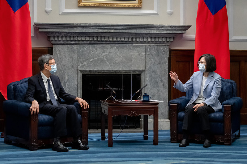 President Tsai hopes for "epidemic prevention and recovery while taking into account sustainable balance." Photo/Provided by the Presidential Palace