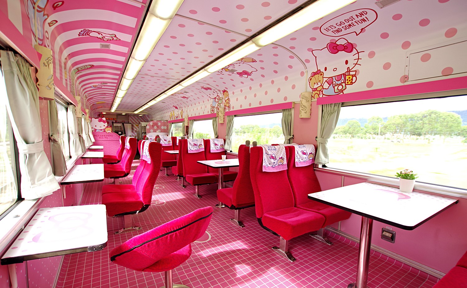 รถไฟสีสันสดใส Hello Kitty รอบเกาะ ใช้มาตรการป้องกันโรคระบาด 6 ประการ ภาพนำมาจาก／KKday