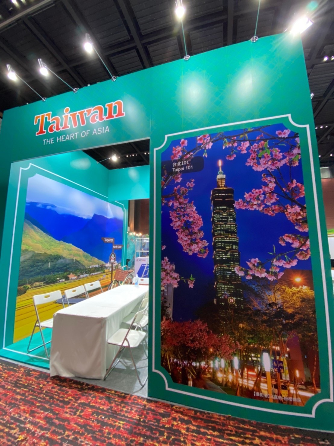 第27屆泰國國際旅展臺灣館攤位外觀。（圖／交通部觀光局提供）