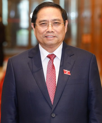นายฝ่าม มิงห์ จิ๋งห์ (H.E. Mr. Pham Minh Chinh) นายกรัฐมนตรีสาธารณรัฐสังคมนิยมเวียดนาม ภาพจาก／วิกิพีเดีย