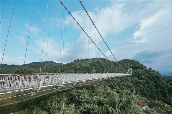 The Taiping Suspension Bridge at the Meishan Township in Chiayi County. (Photo / Provided by the Chiayi County Cultural Tourism Bureau)