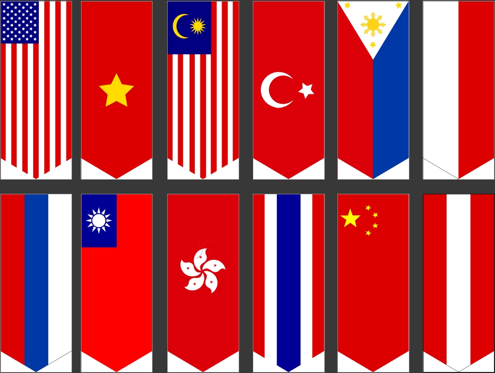 Total ada 15 ciri khas stan dari berbagai negara. Sumber: Pemerintah Kota Kaohsiung