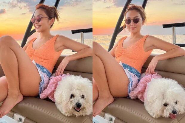 Filipina actress Kathryn Bernardo brings her pet Snowy for the first boat ride. (Photo / Retrieved from Pixabay)