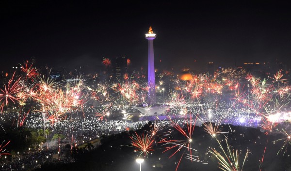 Không khí đón năm mới 2022 tại Jakarta - Indonesia. (Nguồn ảnh: shutterstock)