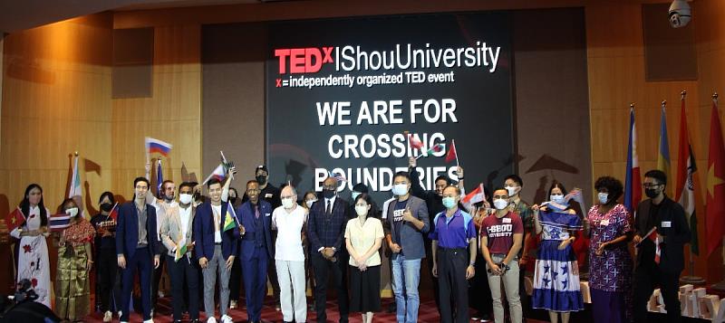I-Shou University recently hosted a TEDx talk (TEDxIShou University) in English. (Photo / Provided by I-Shou University)