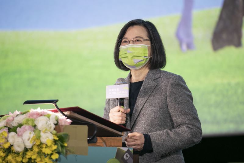 President Tsai Ing-wen addressed the ceremony. (Photo / Provided by Ministry of Culture)
