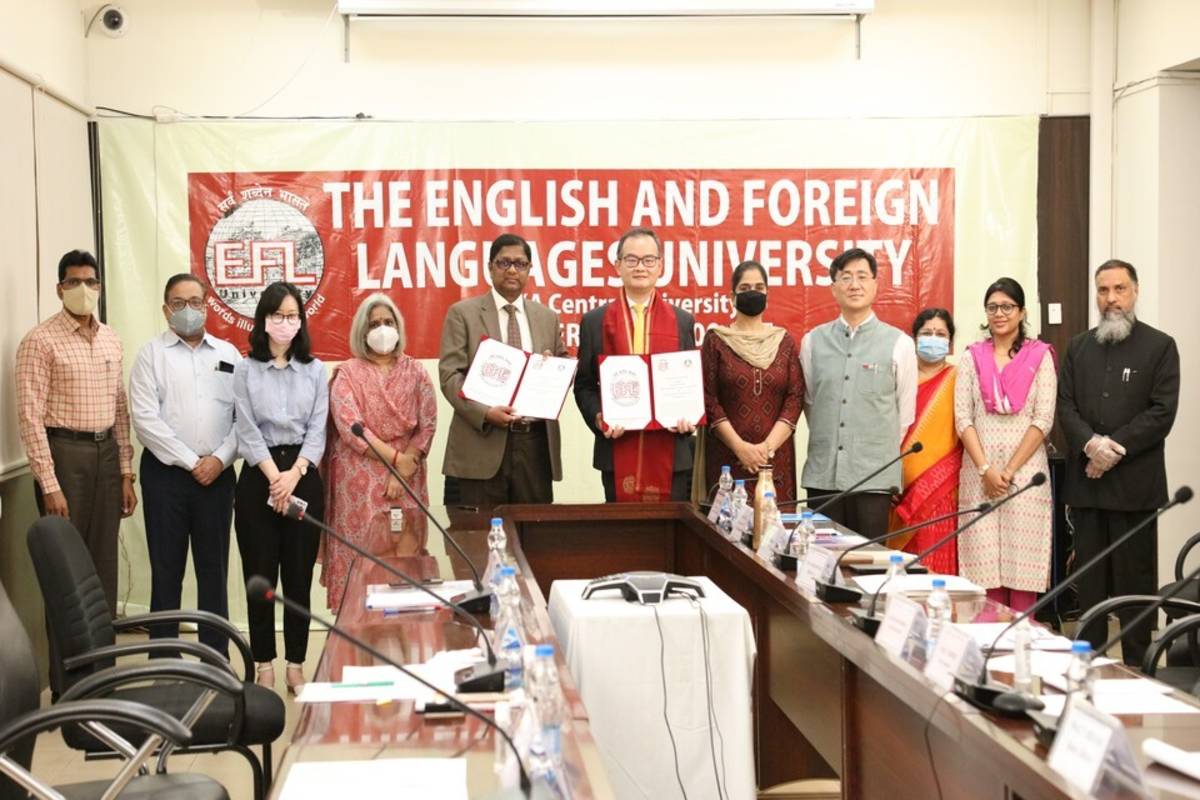 印度頂尖外語大學將聘臺灣教師開班授課。 圖／教育部提供