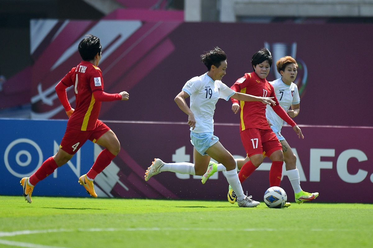 Đội tuyển bóng đá nữ Việt Nam giành chiến thắng 2-1 trước đội tuyển Đài Loan và giành vé tham dự World Cup 2023. (Nguồn ảnh: Hiệp hội bóng đá Trung Hoa Dân Quốc