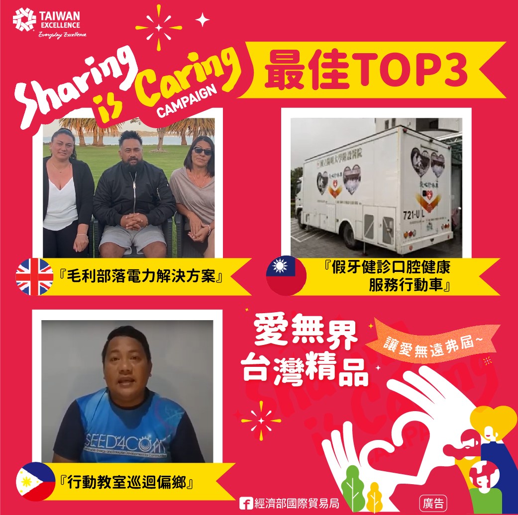 Cuộc thi “Sharing is Caring” do Taiwan Excellence tổ chức đã đi đến hồi kết sau hành trình 5 tháng diễn ra sôi nổi với chiến thắng thuộc về Đài Loan, Philippines và New Zealand. (Nguồn ảnh: CụcThương mại mậu dịch Quốc tế)