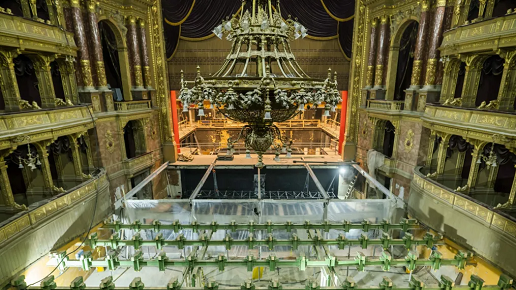 Newly-released images reveal the full extent of the substantial Hungarian State Opera House renovation project.  Courtesy Valter Berecz