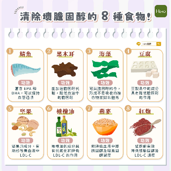 8 อาหารที่ช่วยลดคอเลสเตอรอลที่ไม่ดี (ภาพ: Heho Health)