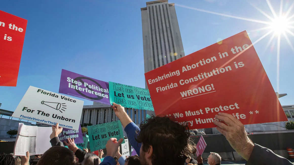 Monthly abortions in Florida dropped more than 30% in the months after a six-week ban took effect in the state, according to data from Guttmacher Institute.  Alicia Devine/Tallahassee Democrat/USA Today Network/File