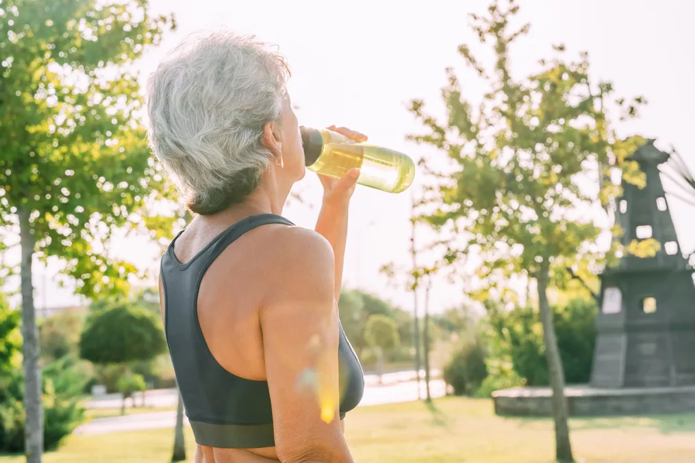 Exercising early in the day is one way to protect yourself against heat-related problems.  Tatiana Maksimova/Moment RF/Getty Images