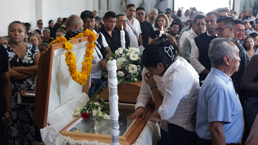 Mourners pay their respects at the casket of Alejandro Arcos, the mayor of Chilpancingo who was killed on Sunday less than a week after taking office.  Oscar Ramirez/Reuters