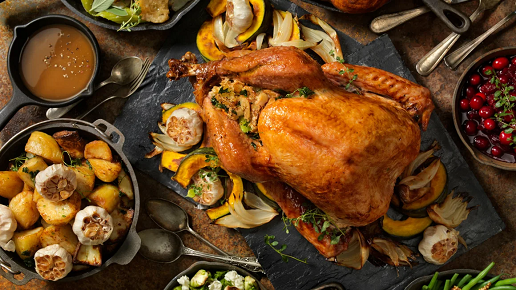 Why do Canadians celebrate Thanksgiving in October, and what do they traditionally eat?