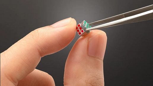 This is the world's smallest Rubik's Cube. And it actually works