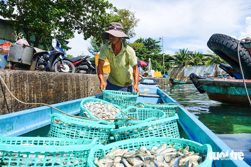 Anh Trần Quí Khanh (ở phường An Thới, TP Phú Quốc) cho biết có cảng cá An Thới này thì đời sống gia đình anh và bà con ở địa phương ổn định hơn nhờ mua bán cá - Ảnh: CHÍ CÔNG