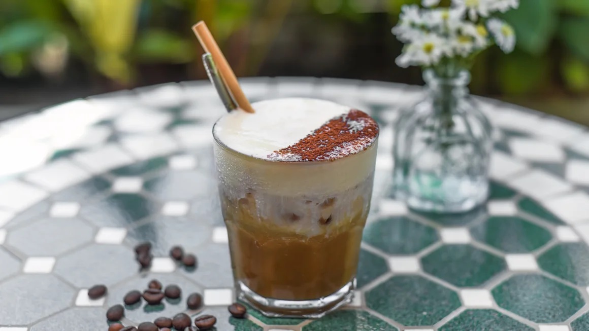 Vietnam's salt coffee, ca phe muoi, features sweetened condensed milk, coffee and salted cream.  Tatiana Terekhina/iStockphoto/Getty Images