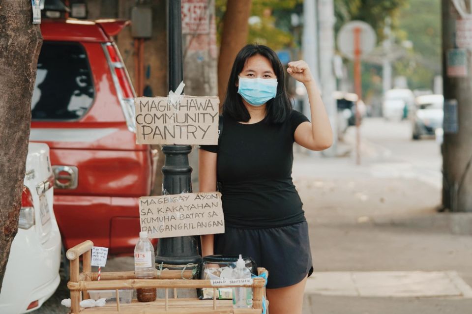 Ana Patricia Non is a young entrepreneur who started the community pantry movement. Image courtesy of Bloomberg.  