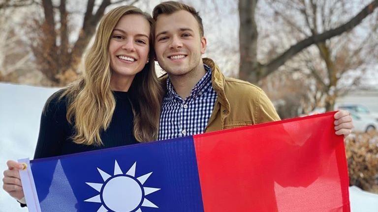 YouTuber Hailey Jane Richards shows support to Taiwan 