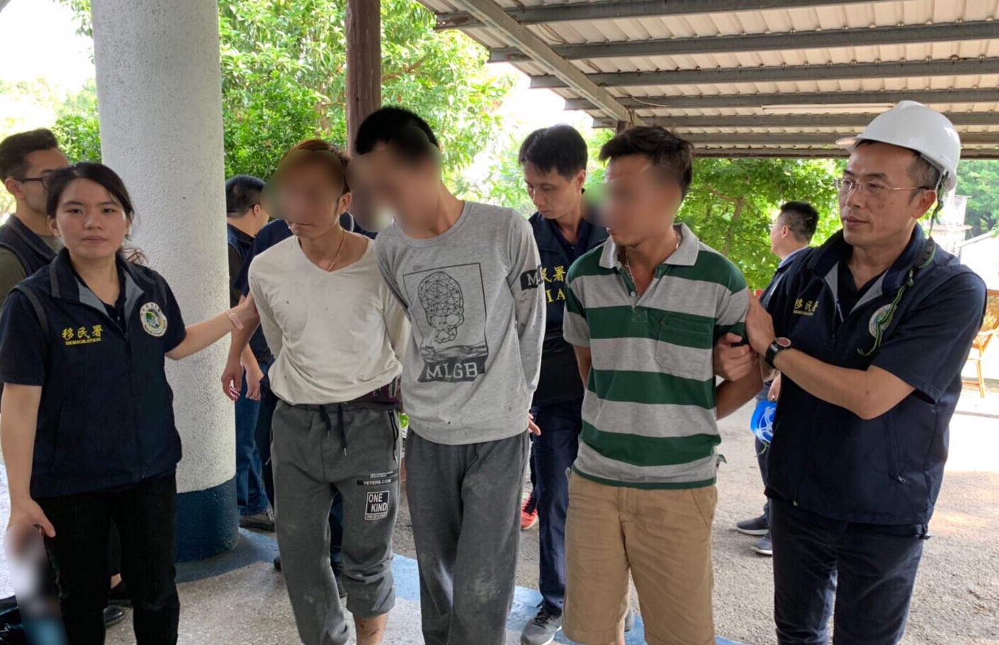 Images taken at the scene. Source  :  The Yilan County Special Duty Team of the Northern District Affairs Team of the Immigration Department