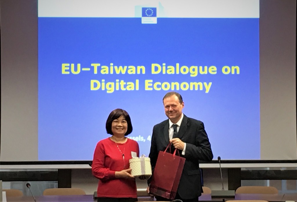 台灣與歐盟於6月4日至5日在比利時布魯塞爾舉行首屆台灣歐盟數位經濟對話（照片來源：國發會）