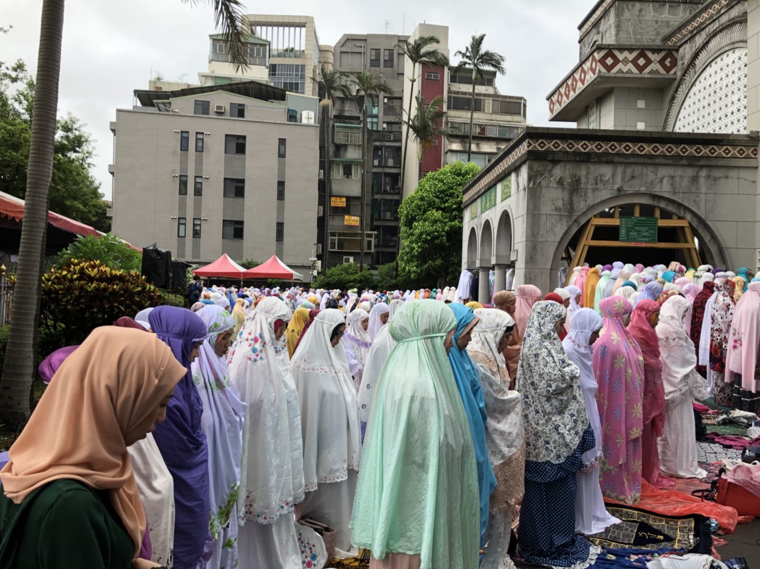 Kegiatan shalat Ied di Masjid Daan, Taipei 