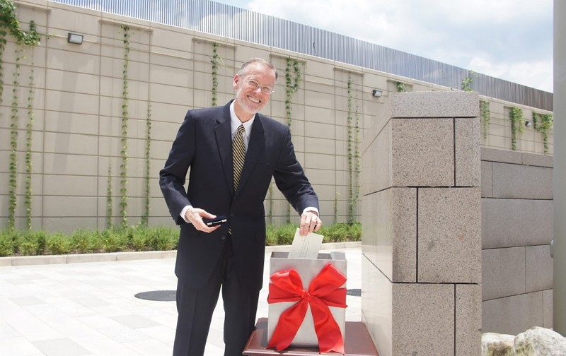 AIT director buries time capsule for future successors (Facebook photo)