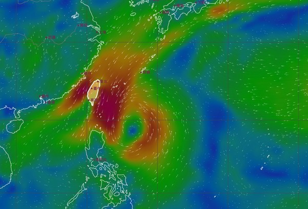 Typhoon Hagibis model on Oct. 12 (Windy.com image)